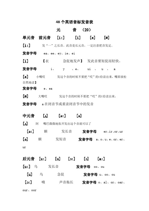 此音是长元音,一定注意把音发足.