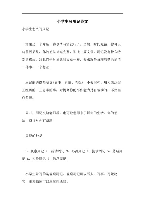 週記沒有什麼特別的格式,跟我們平時說話寫文章一樣,要求就是條理496