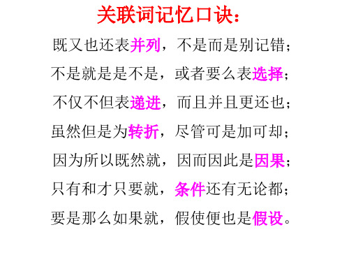 关联词语顺口溜 - 百度文库