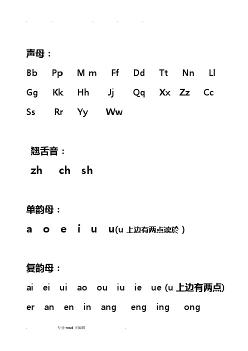 漢語拼音字母表完整版 - 百度文庫