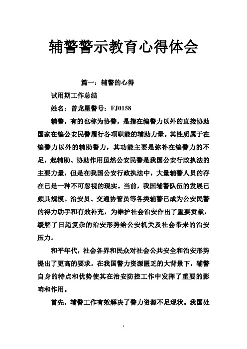 其性质属于在编警力以外的辅助警力,其功能主要是
